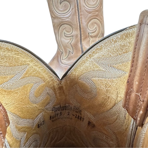 VINTAGE PANHANDLE SLIM Cowhide Western Cowboy Boots - Picture 9 of 10